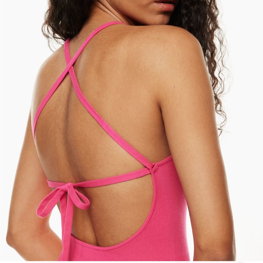 ARITZIA Wilfred Dresden dress bright rose pink #107963 XL - Picture 4 of 12